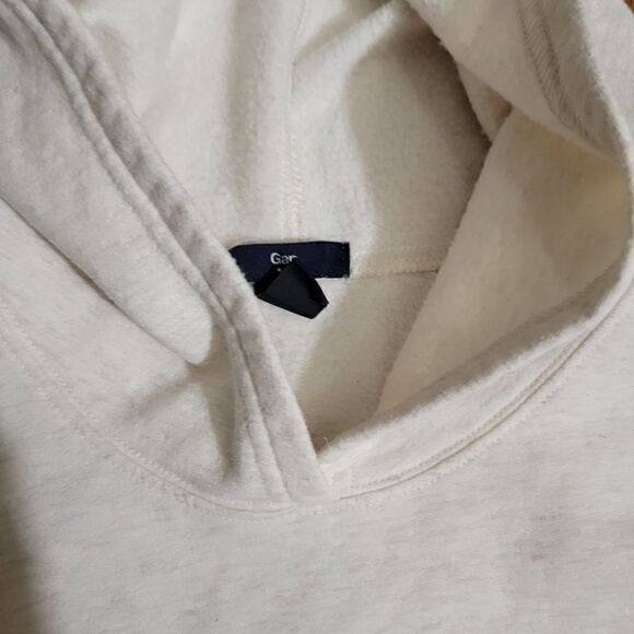 Gap Logo Hoodie Sweatshirt Heather White Ivory Women's Size XS Extra Small - Picture 4 of 6